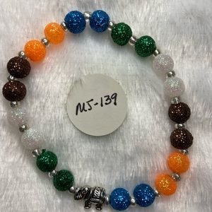 Glittered Beaded Bracelet